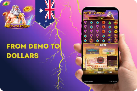 Switching Gates of Olympus from demo to real AUD play