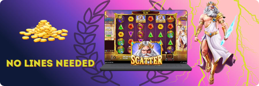Gates of Olympus scatter pays and no paylines explained